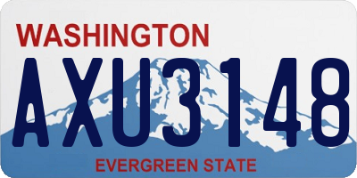 WA license plate AXU3148