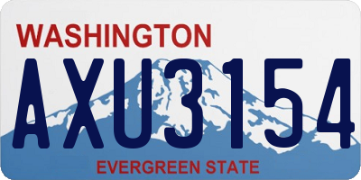 WA license plate AXU3154