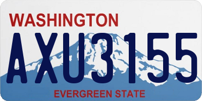 WA license plate AXU3155