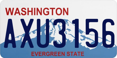 WA license plate AXU3156