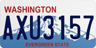 WA license plate AXU3157
