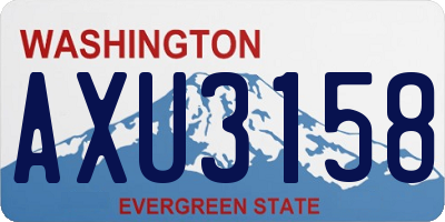 WA license plate AXU3158