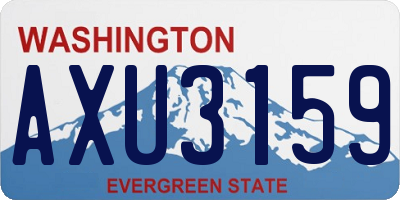 WA license plate AXU3159