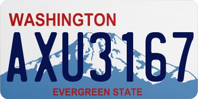WA license plate AXU3167