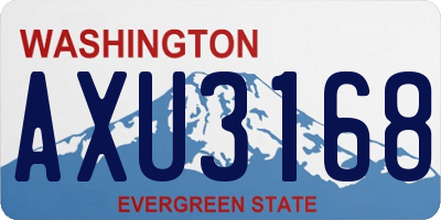 WA license plate AXU3168