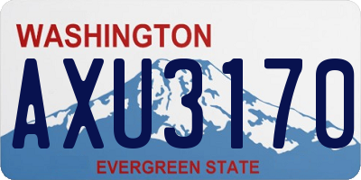 WA license plate AXU3170
