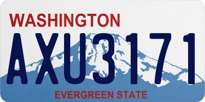 WA license plate AXU3171