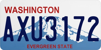 WA license plate AXU3172