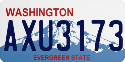 WA license plate AXU3173