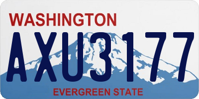 WA license plate AXU3177
