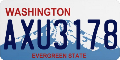 WA license plate AXU3178