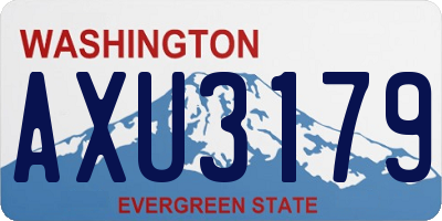 WA license plate AXU3179