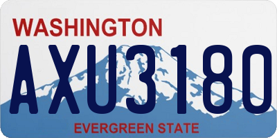 WA license plate AXU3180