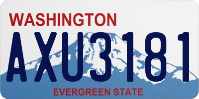 WA license plate AXU3181