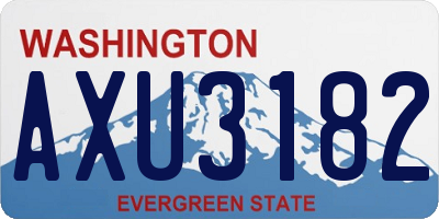 WA license plate AXU3182