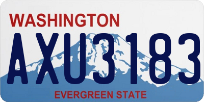 WA license plate AXU3183