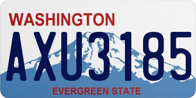WA license plate AXU3185
