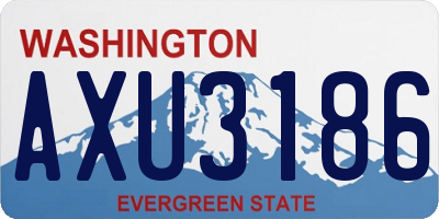 WA license plate AXU3186