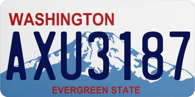 WA license plate AXU3187