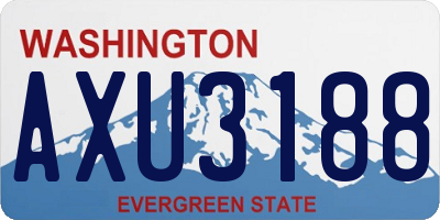 WA license plate AXU3188