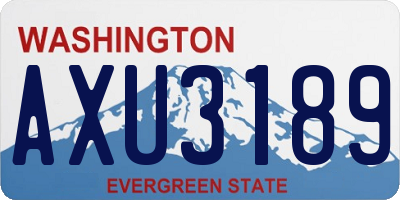 WA license plate AXU3189