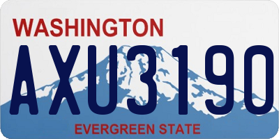 WA license plate AXU3190