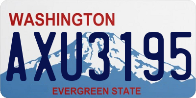 WA license plate AXU3195