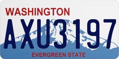 WA license plate AXU3197