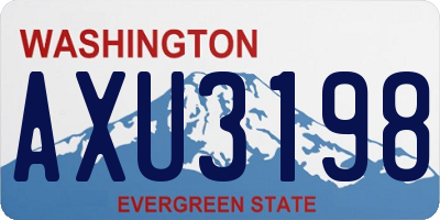 WA license plate AXU3198