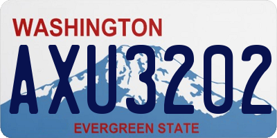WA license plate AXU3202