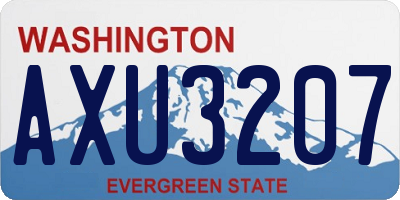 WA license plate AXU3207