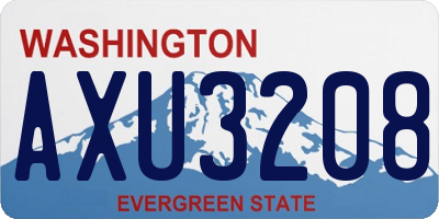 WA license plate AXU3208