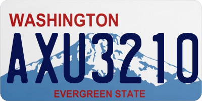 WA license plate AXU3210