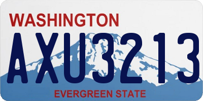 WA license plate AXU3213