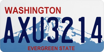 WA license plate AXU3214