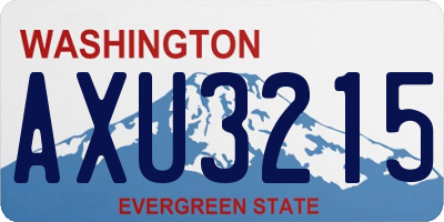 WA license plate AXU3215
