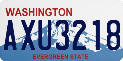 WA license plate AXU3218
