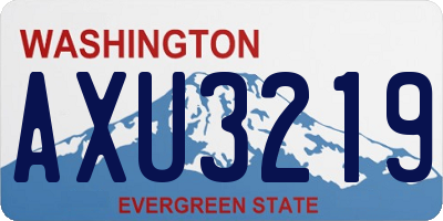 WA license plate AXU3219