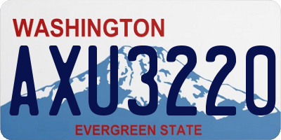 WA license plate AXU3220