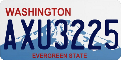 WA license plate AXU3225