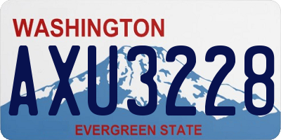 WA license plate AXU3228