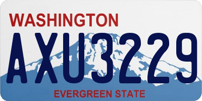 WA license plate AXU3229