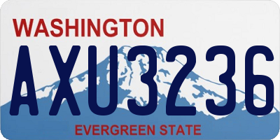 WA license plate AXU3236