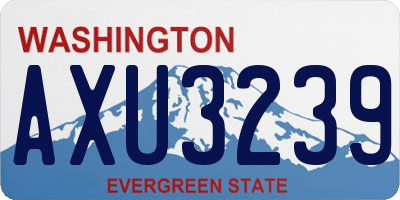 WA license plate AXU3239