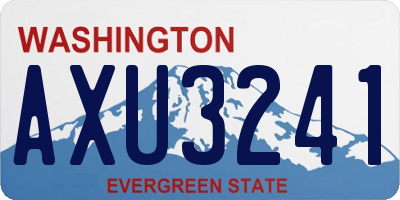 WA license plate AXU3241