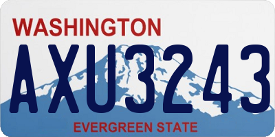 WA license plate AXU3243