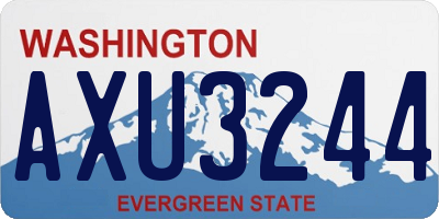 WA license plate AXU3244