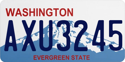 WA license plate AXU3245
