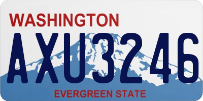 WA license plate AXU3246