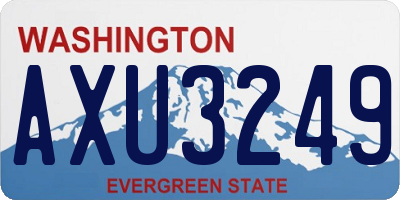 WA license plate AXU3249